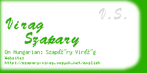 virag szapary business card